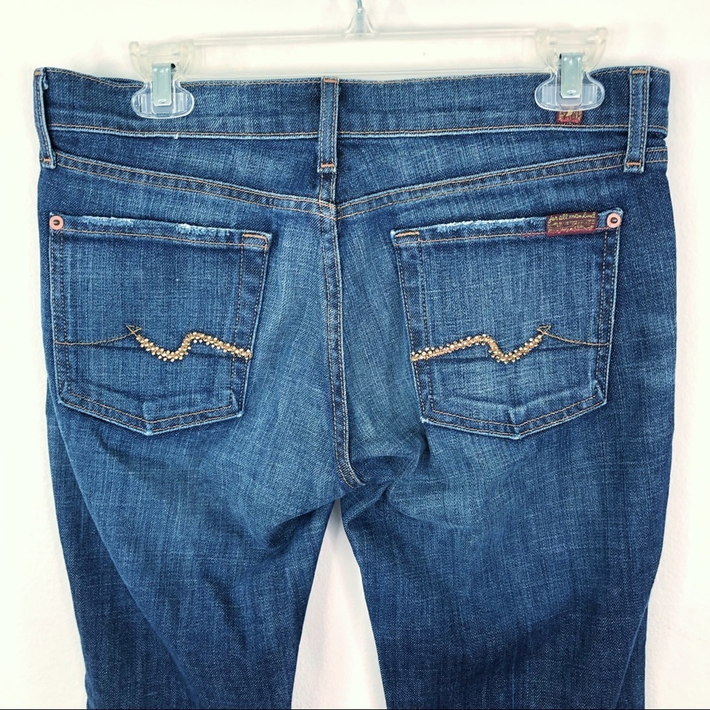 7 for all Mankind Bootcut Jean Embellished Pockets - Picture 4 of 6